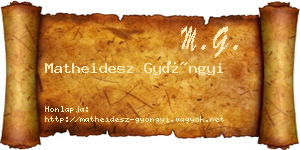 Matheidesz Gyöngyi névjegykártya